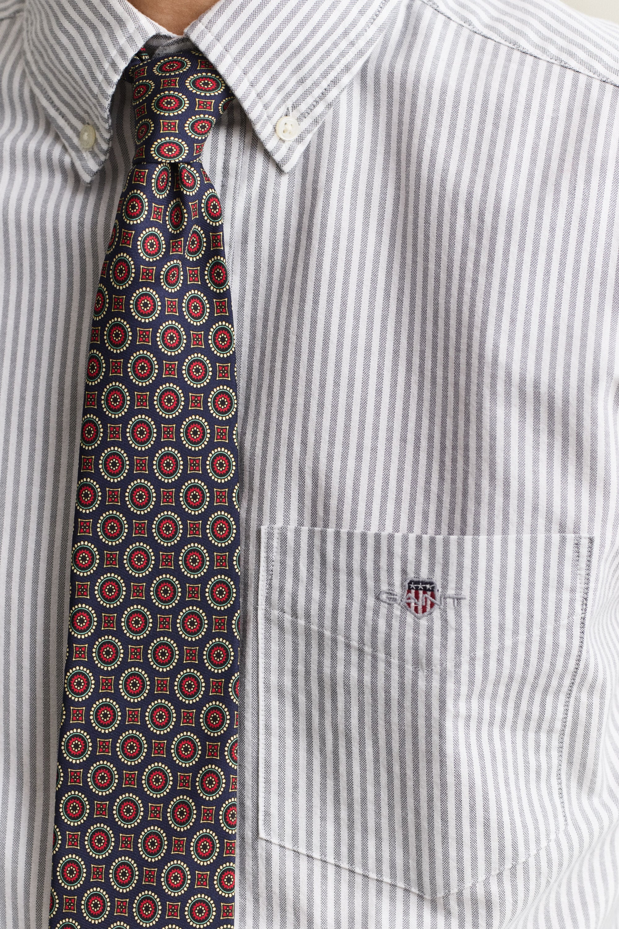 Camicia Oxford classica a righe Banker