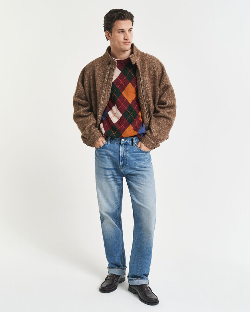 Maglia girocollo a rombi