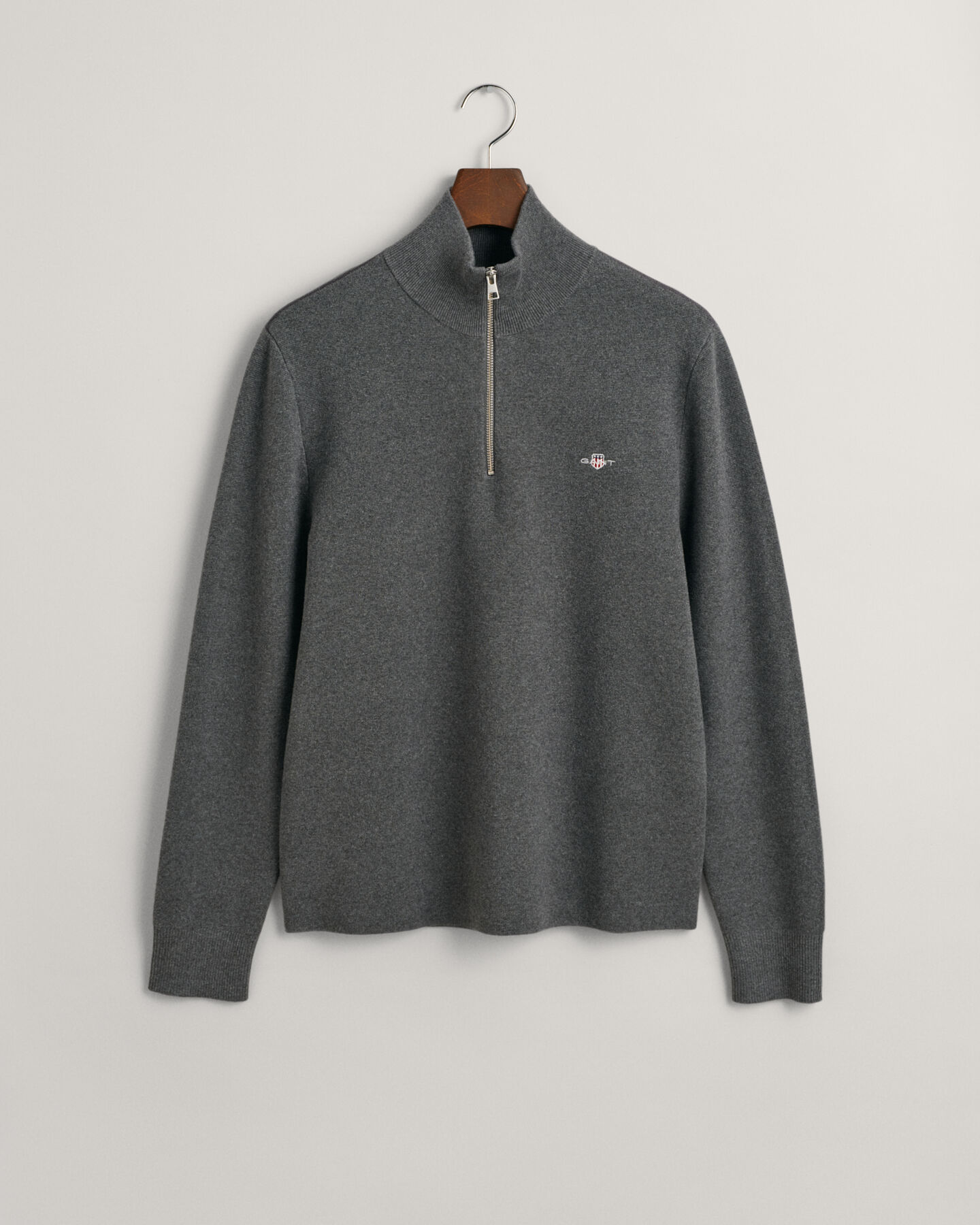 Maglia in cotone con zip corta Milano Knit