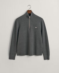 Maglia in cotone con zip corta Milano Knit