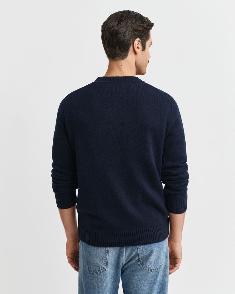 Maglia girocollo in morbido misto cashmere