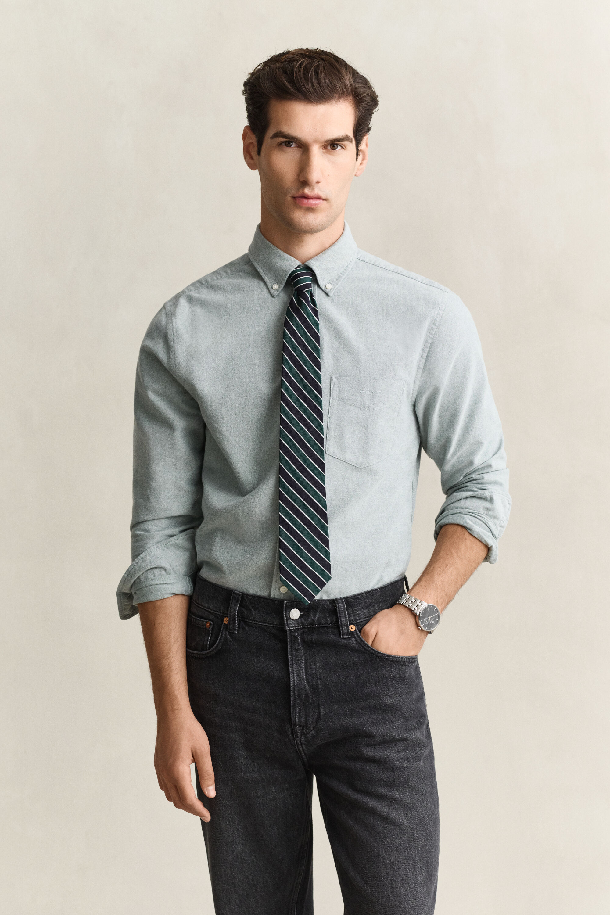 Camicia Oxford spazzolata