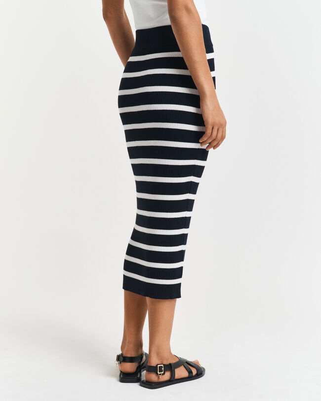 Gonna in maglia a righe