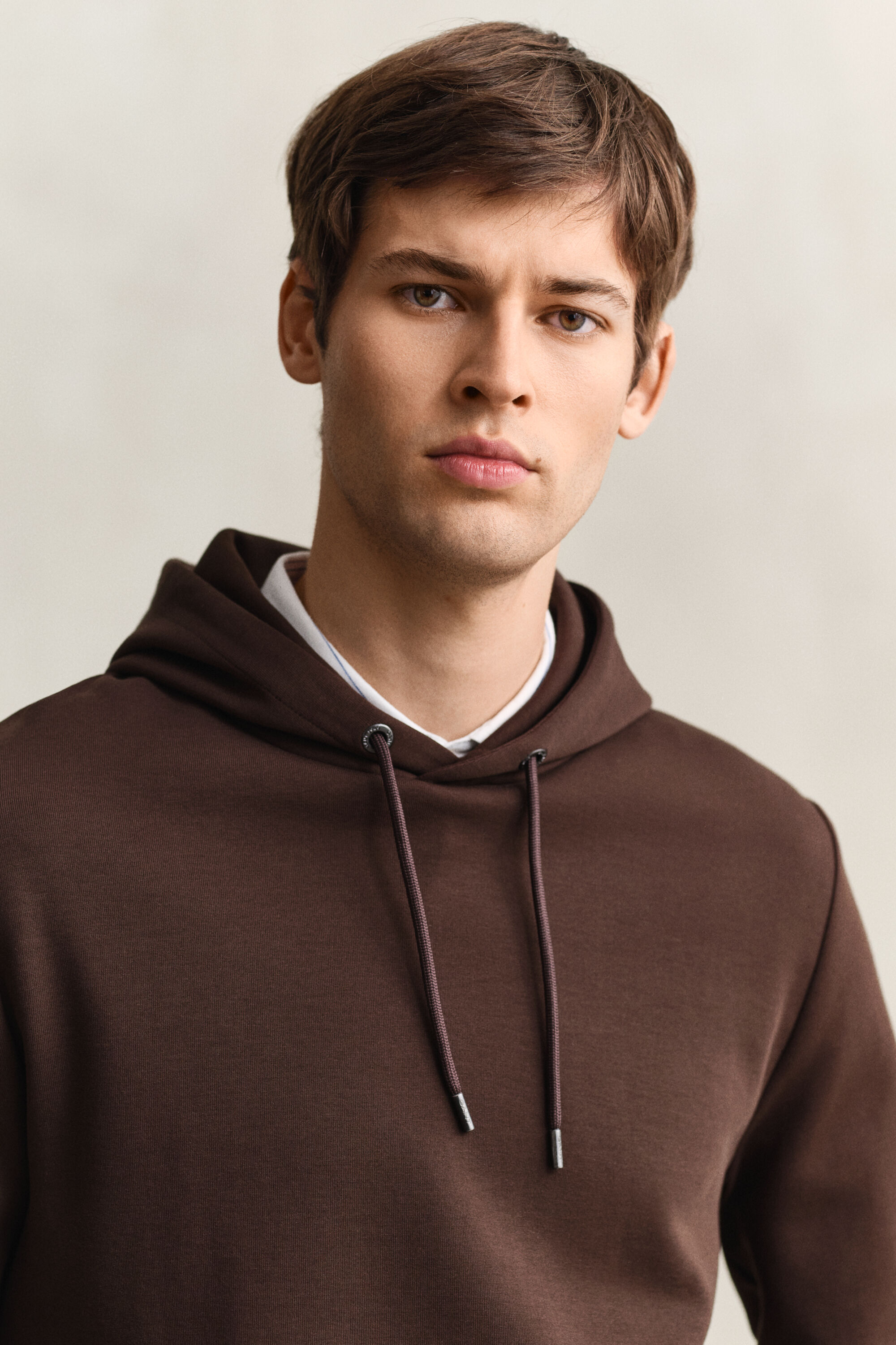 Felpa con cappuccio Interlock