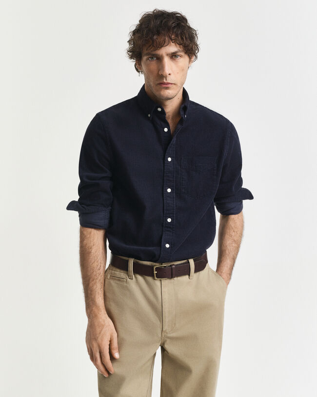 Camicia in velluto a coste regular fit