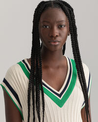 Gilet a coste e righe