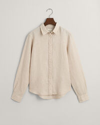 Camicia di lino a quadri in chambray regular fit