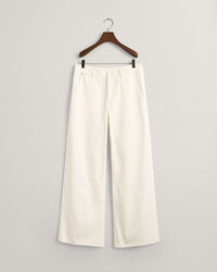 Jeans bianchi a gamba larga e vita bassa