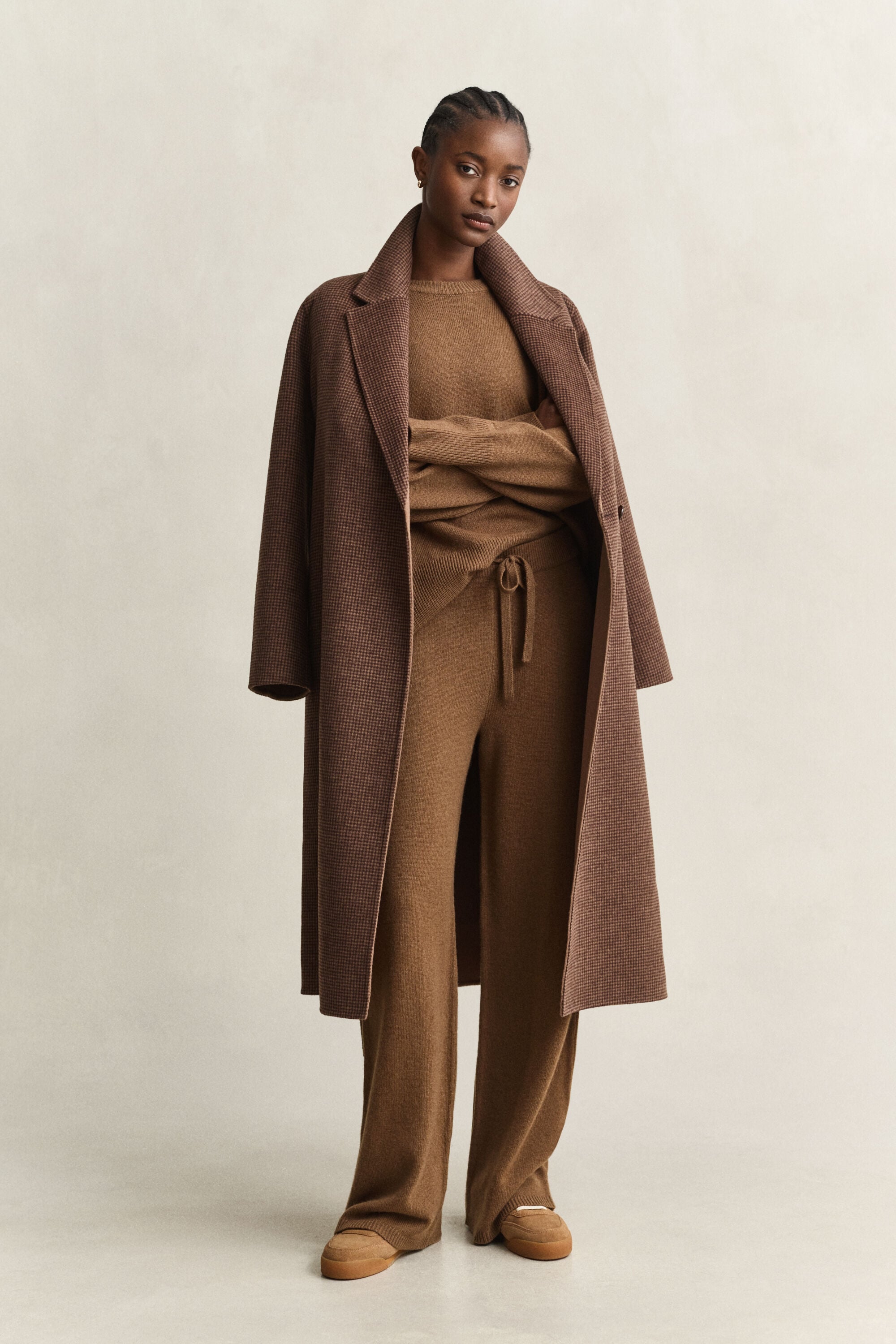 Pantaloni in lana misto cashmere