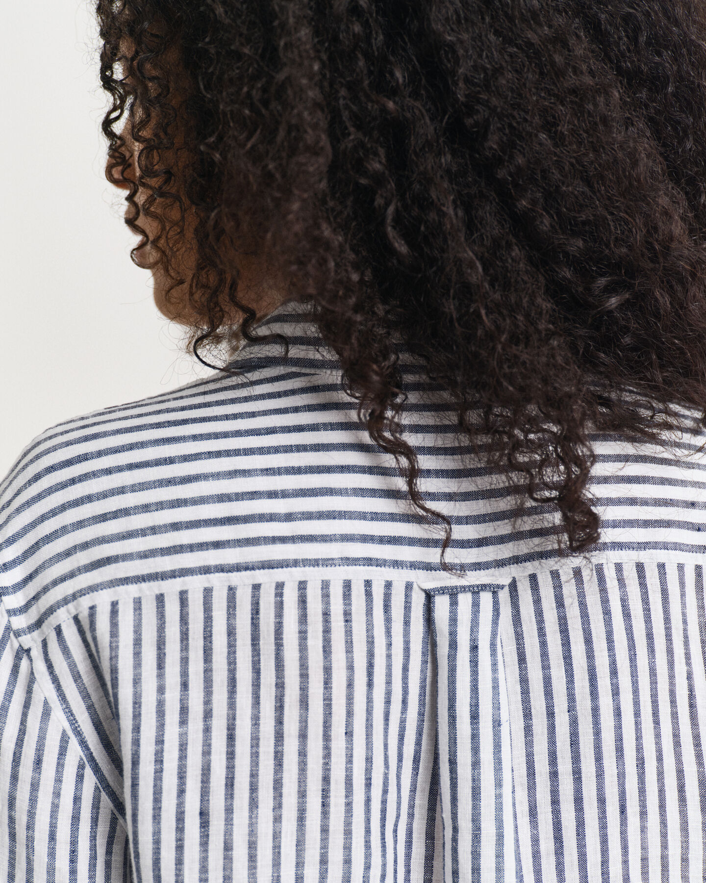 Camicia di lino a righe regular fit