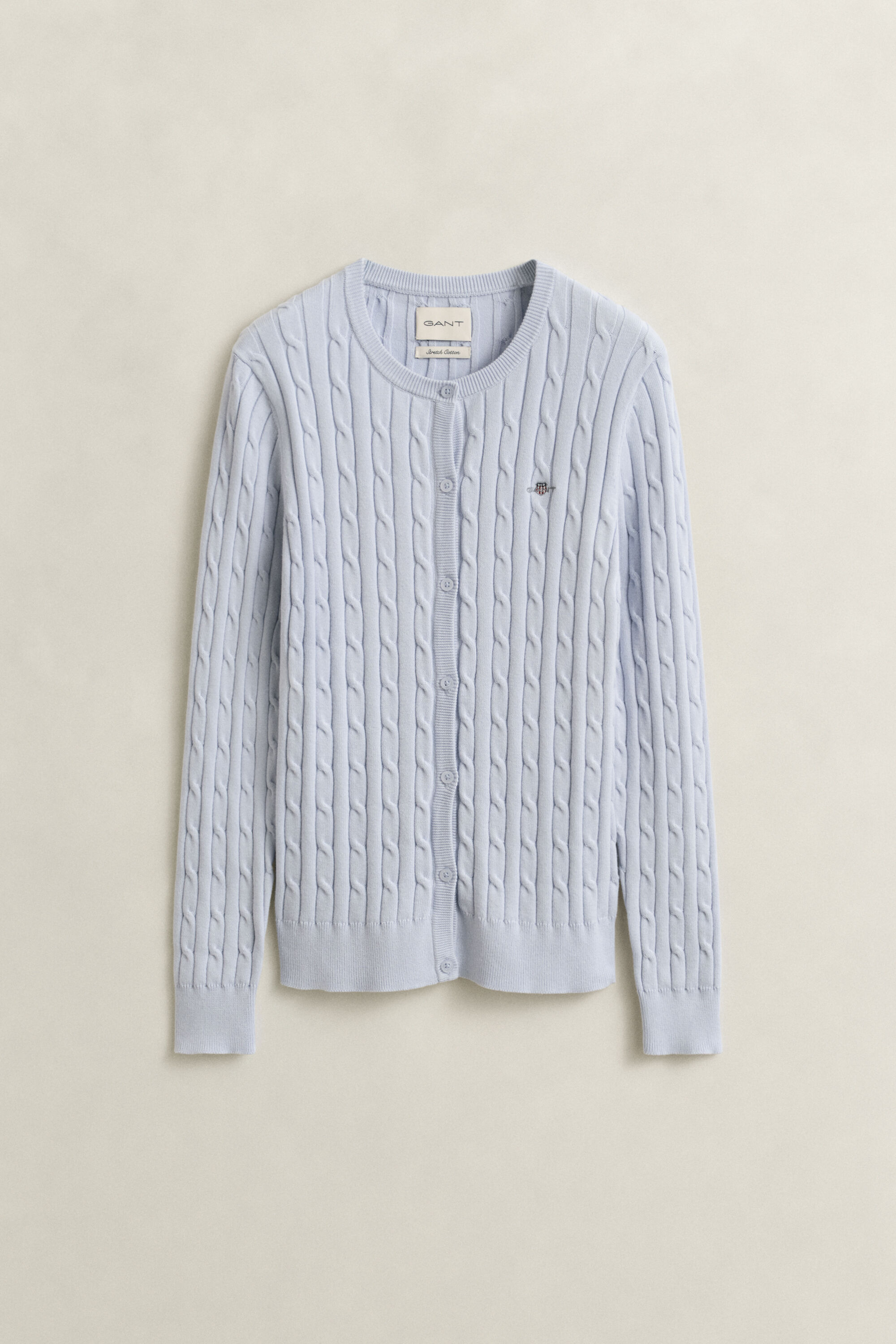 Cardigan in maglia con lavorazione a trecce