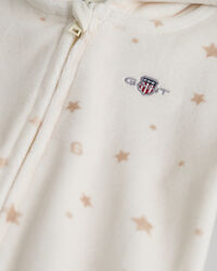 Tutina in velour con stampa Baby