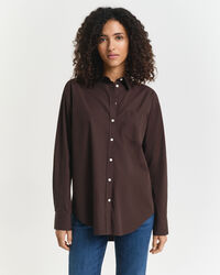 Camicia classica in popeline relaxed fit