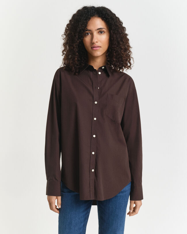 Camicia classica in popeline relaxed fit
