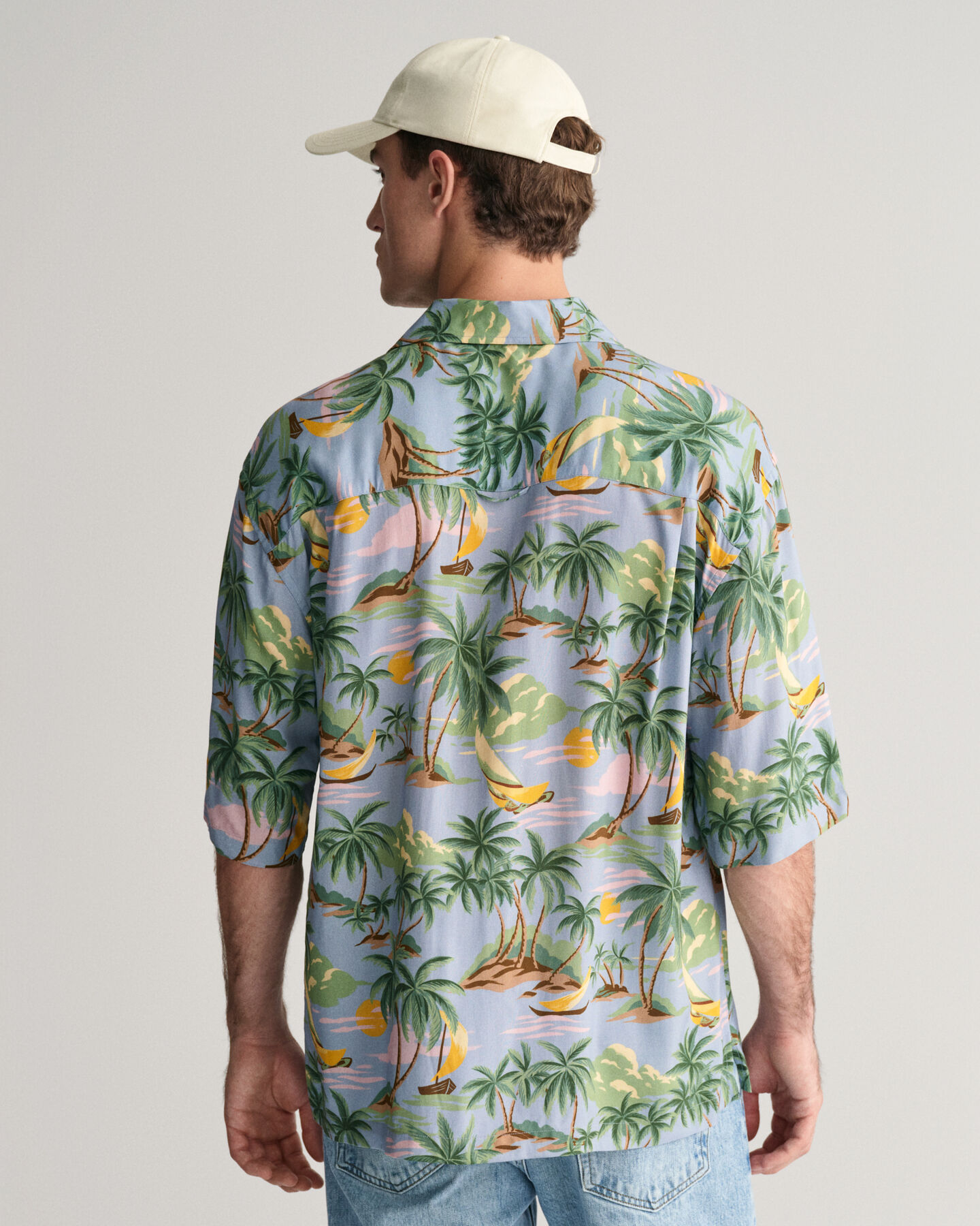 Camicia a maniche corte Hawaiian Print relaxed fit