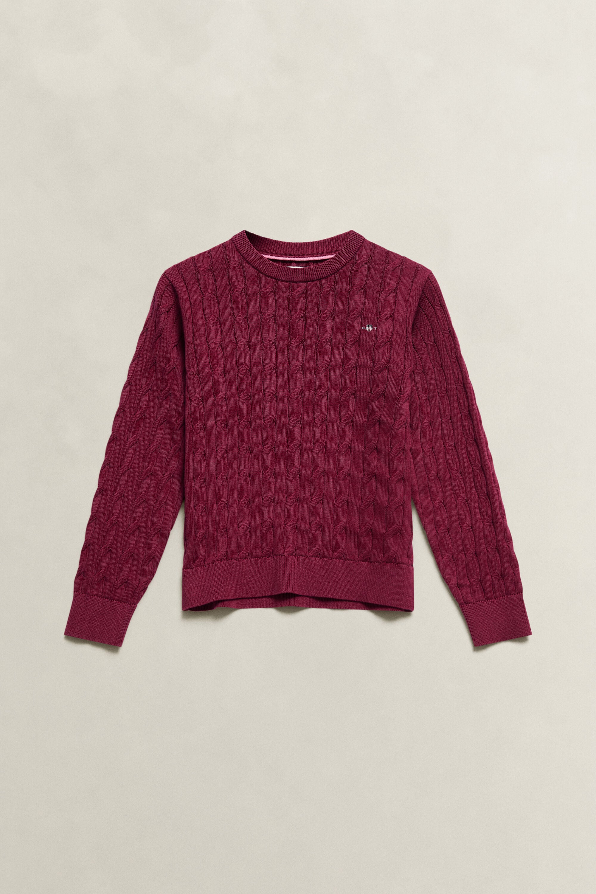 Maglia lavorata in cotone a trecce Shield Teen Girls