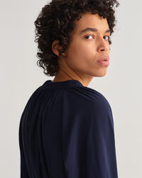 Abito chemisier con colletto alla coreana