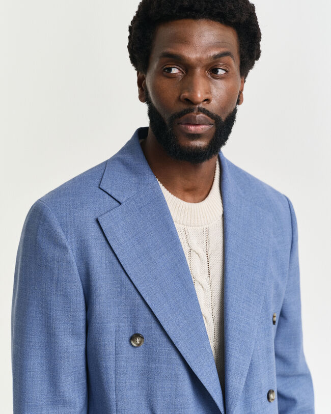 Giacca da abito in lana mouliné regular fit