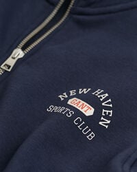 Felpa con zip corta stampa Teens