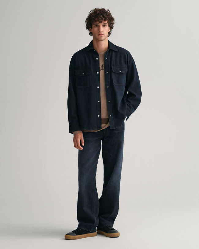 Camicia in denim oversize