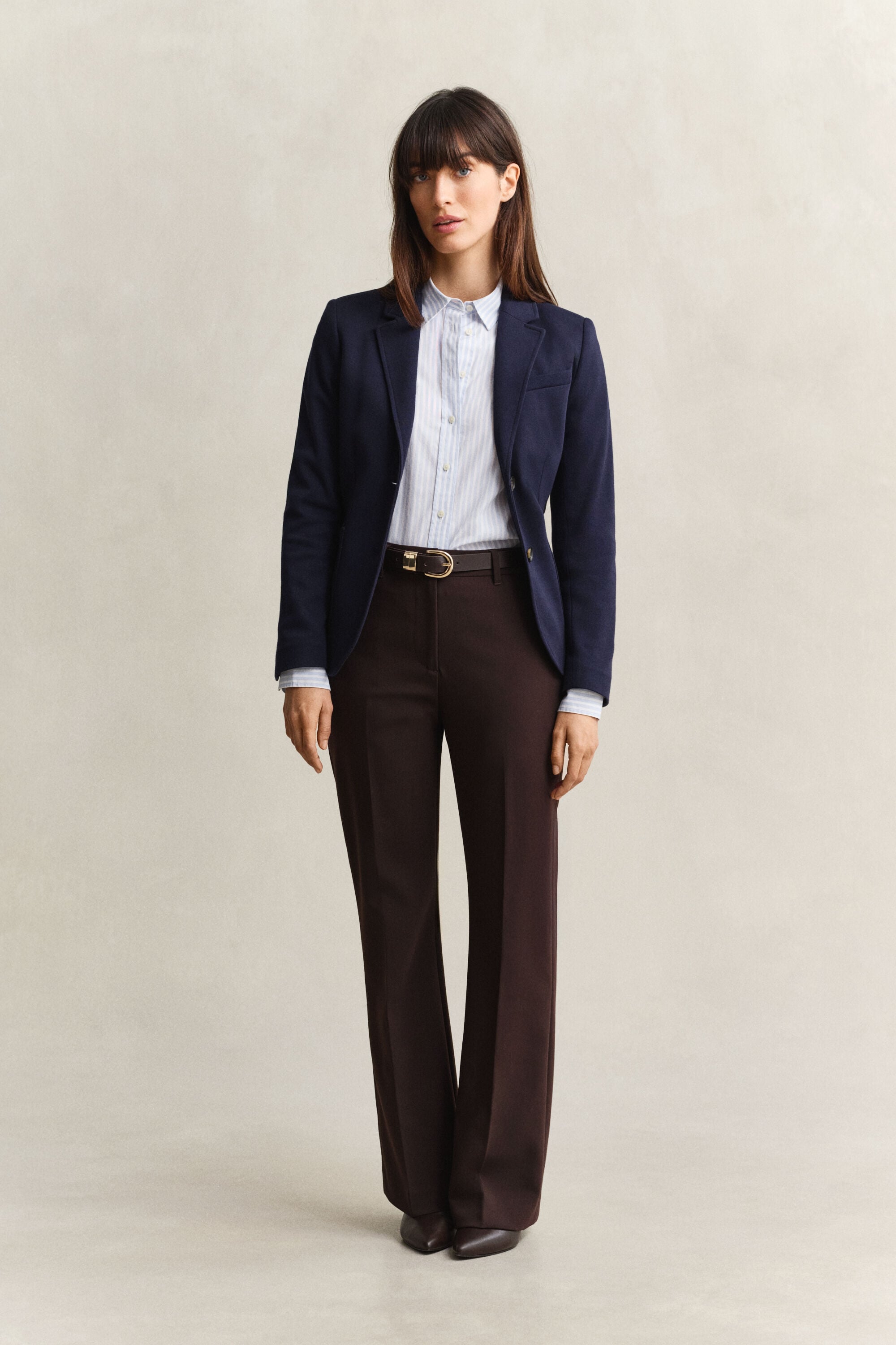 Camicia classica in popeline a righe regular fit