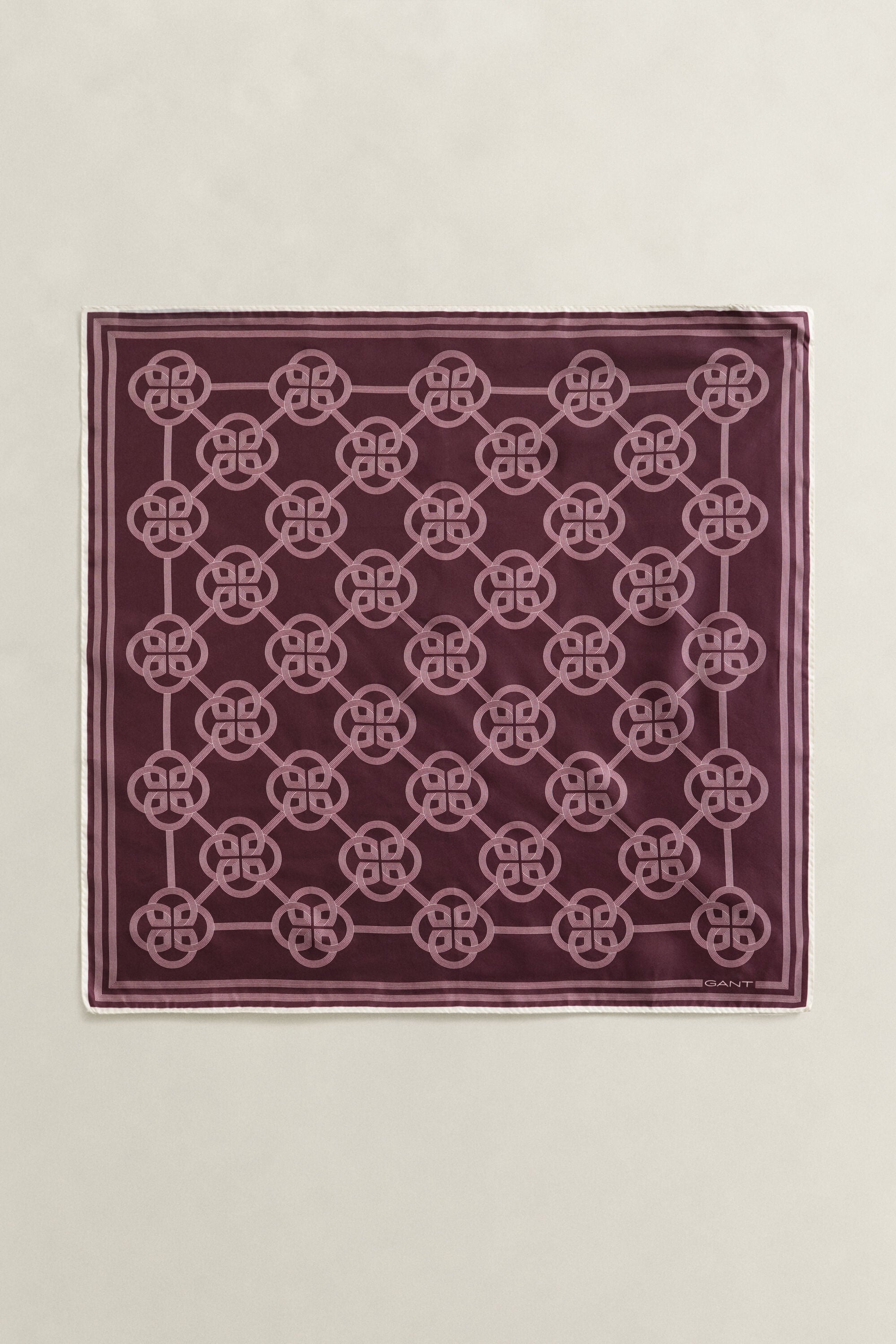 Foulard di seta con stampa Monogram