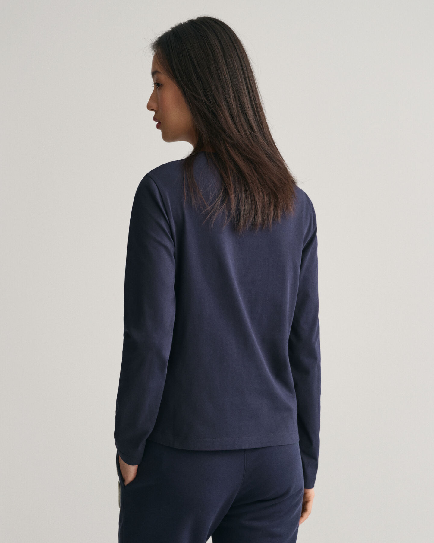 T-shirt girocollo G a maniche lunghe