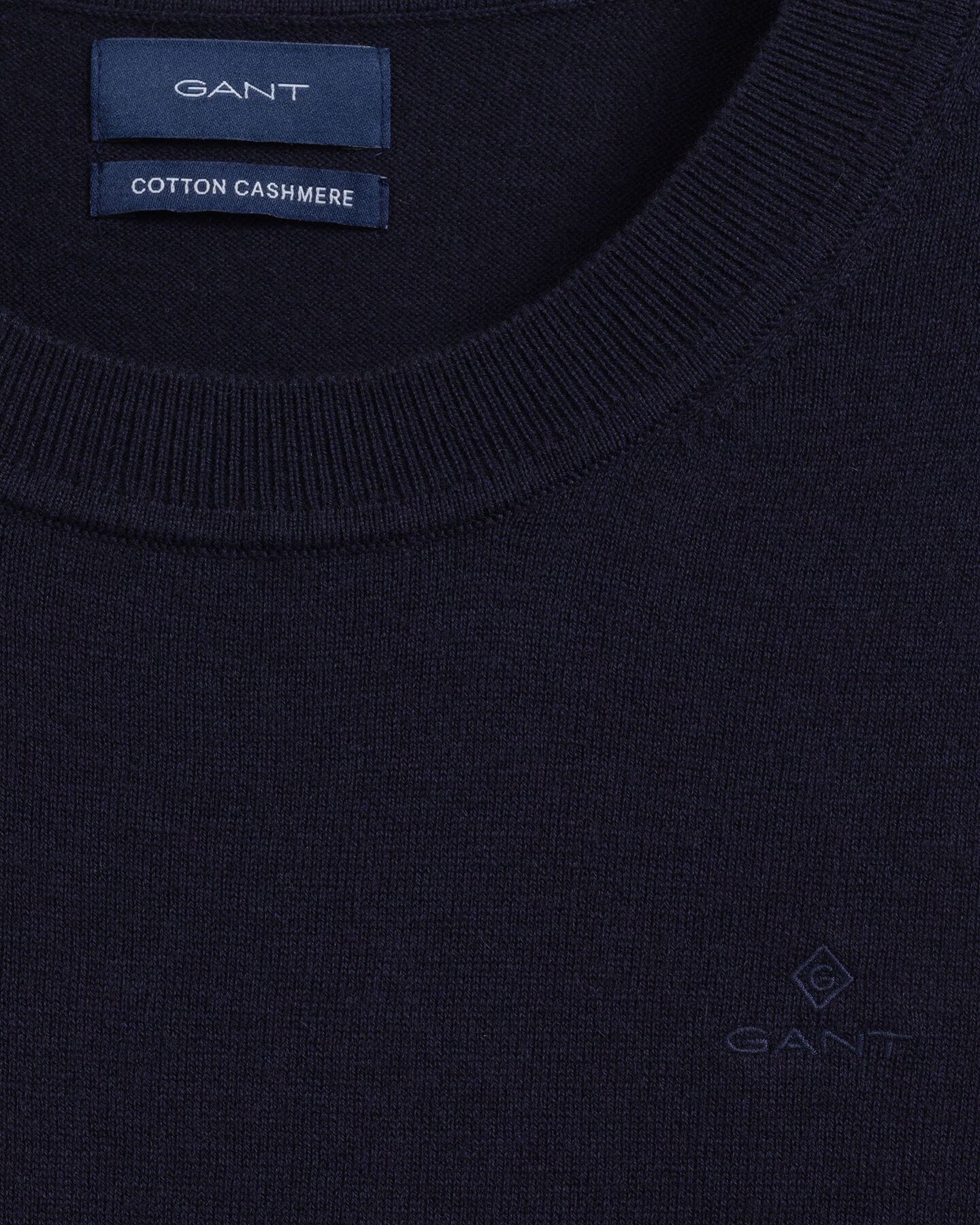 Maglia girocollo in cotone e cashmere