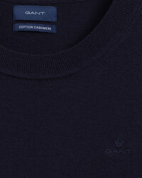 Maglia girocollo in cotone e cashmere