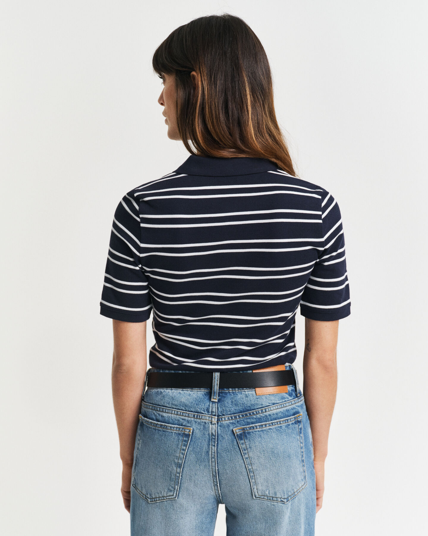 Polo Shield in piqué a righe