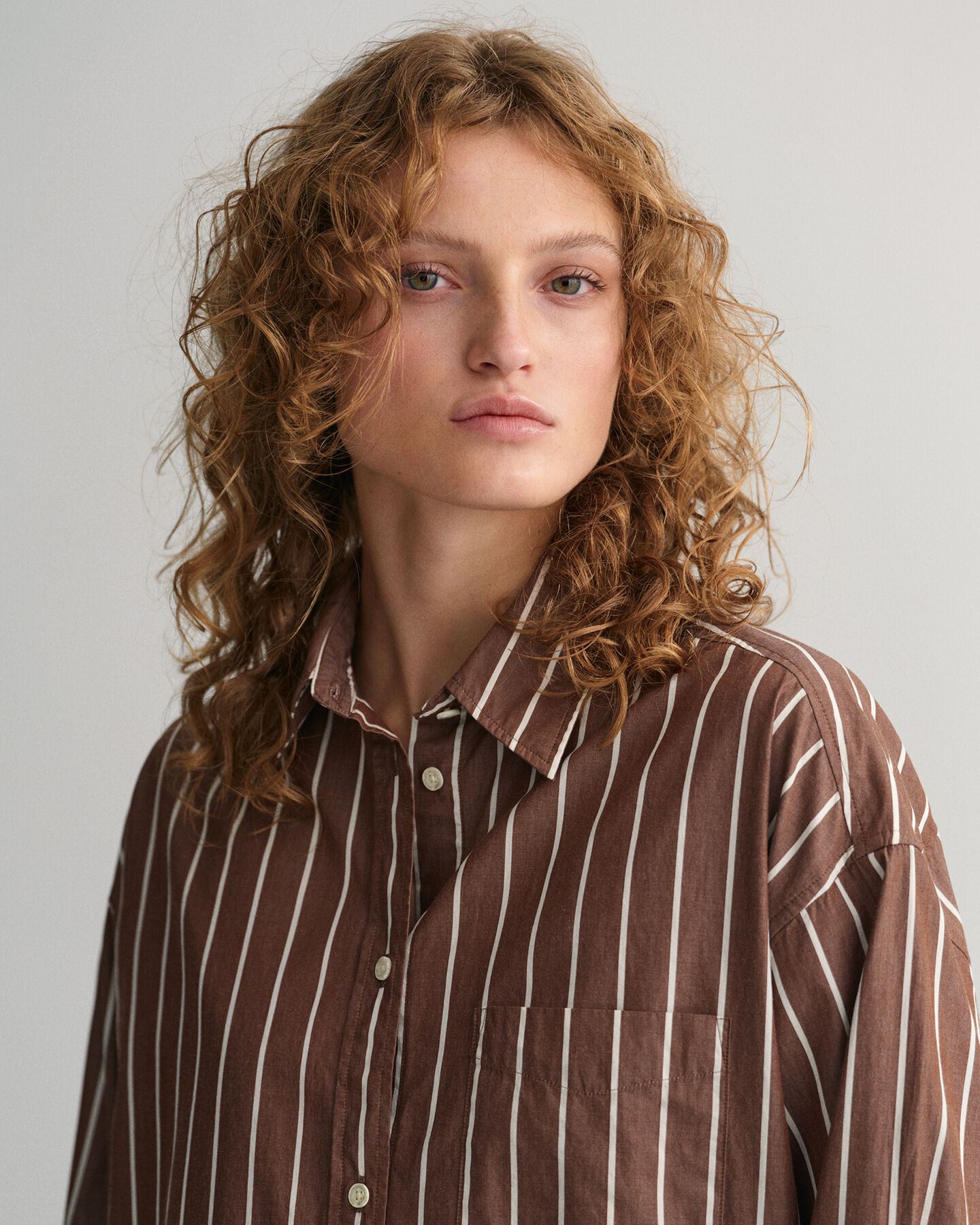 Abito chemisier a righe oversize