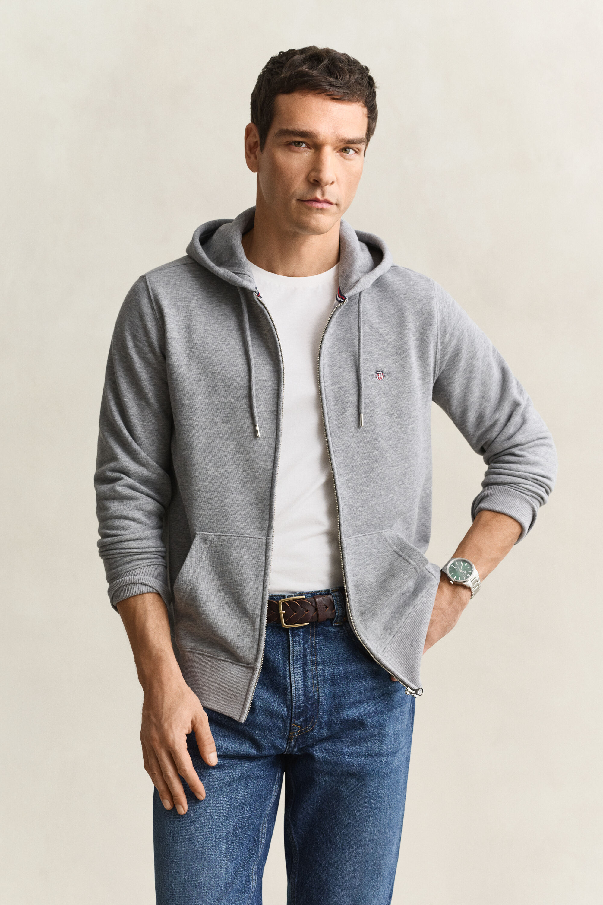 Felpa con cappuccio Shield con zip