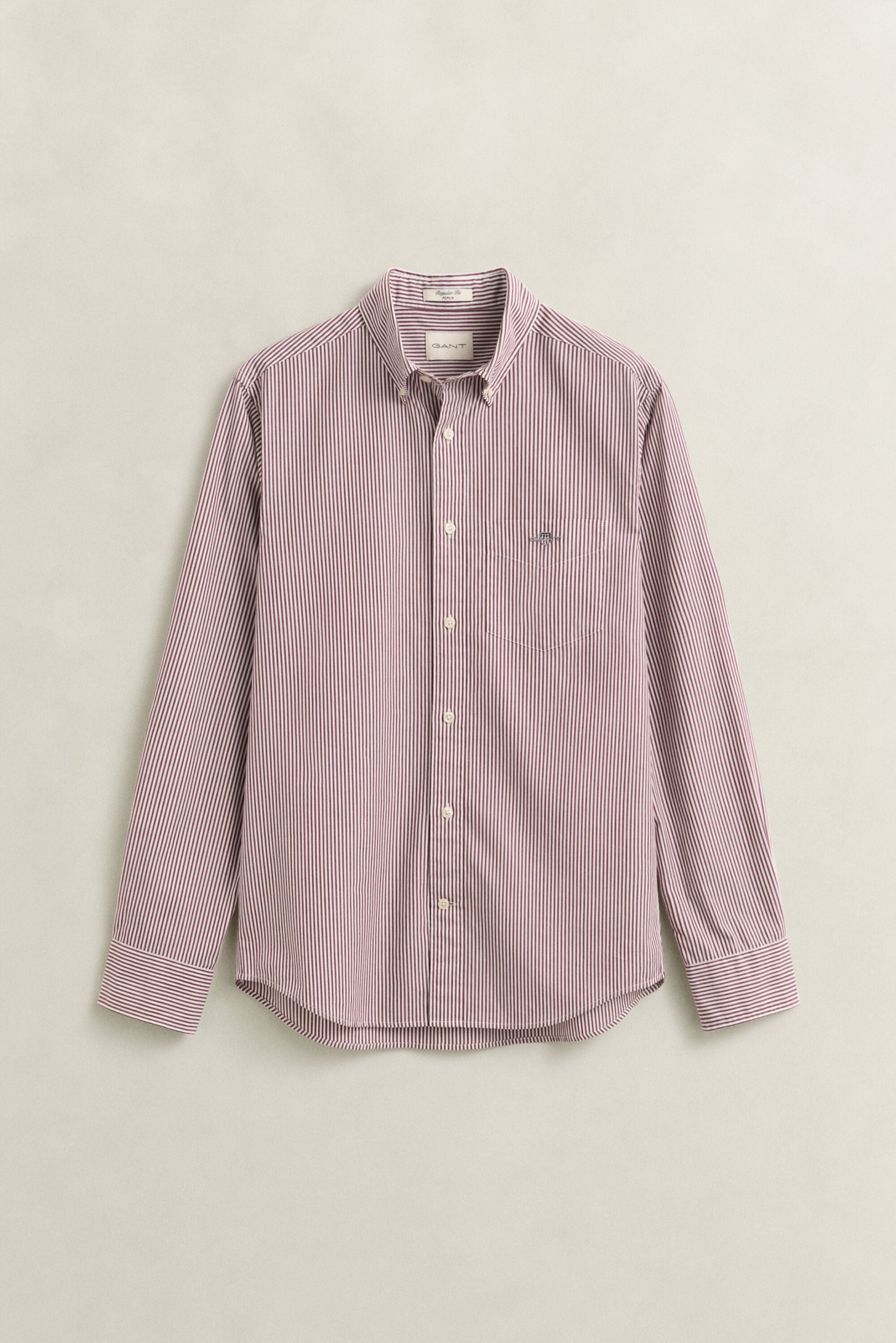 Camicia classica in popeline a righe Banker