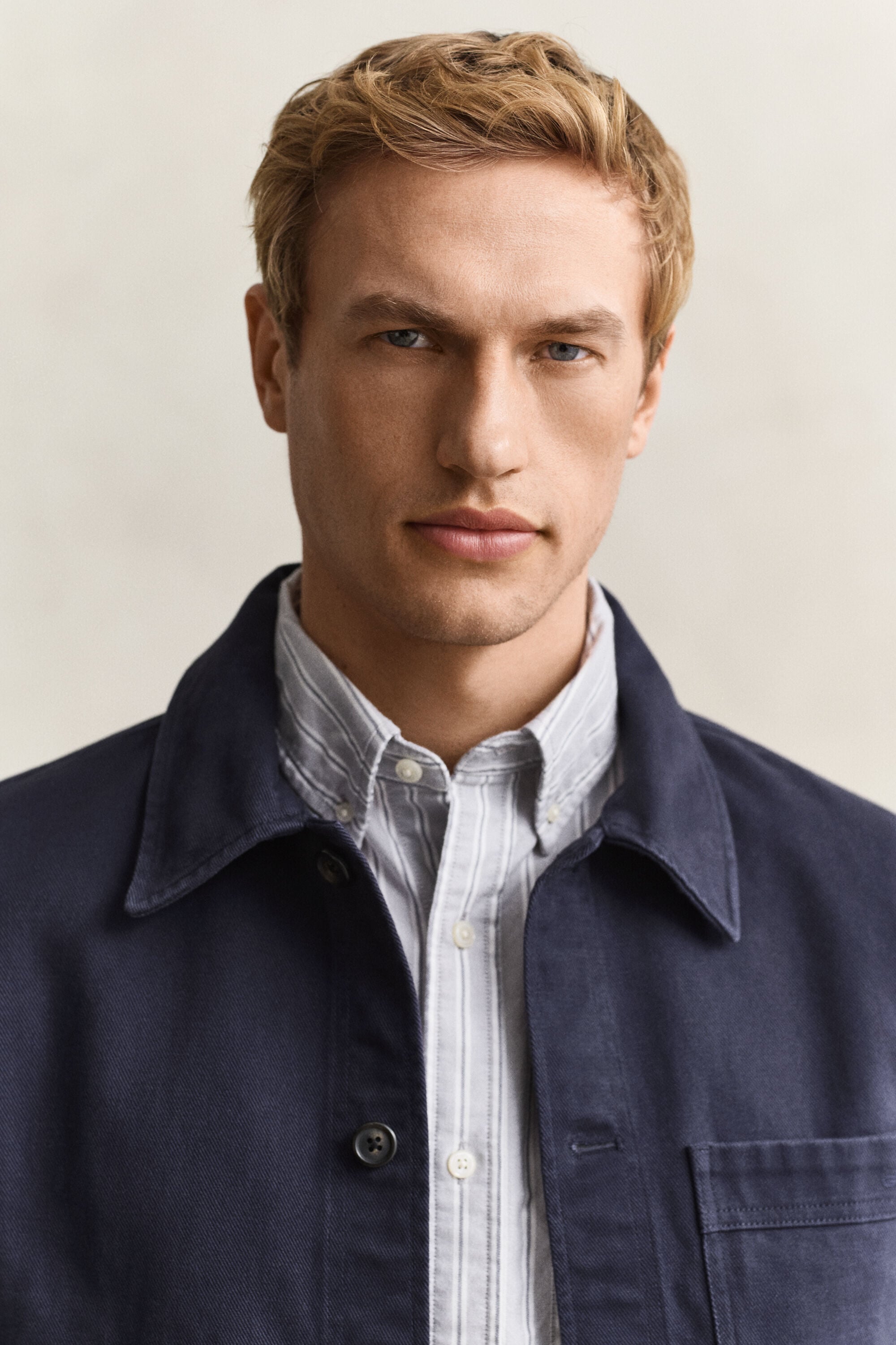 Camicia giacca in twill spazzolato