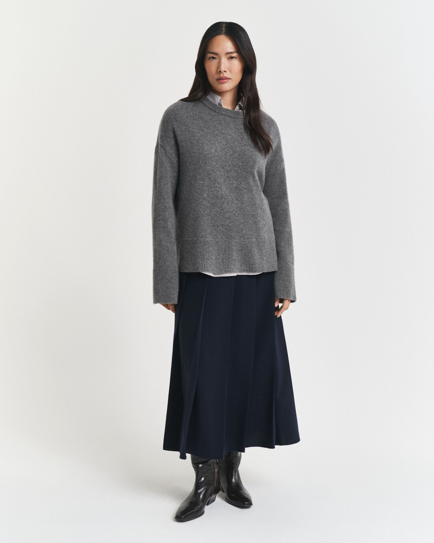 Maglia girocollo in cashmere