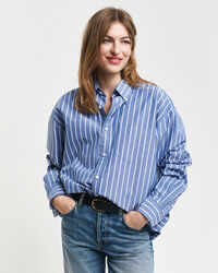 Camicia a righe Heritage in popeline relaxed fit