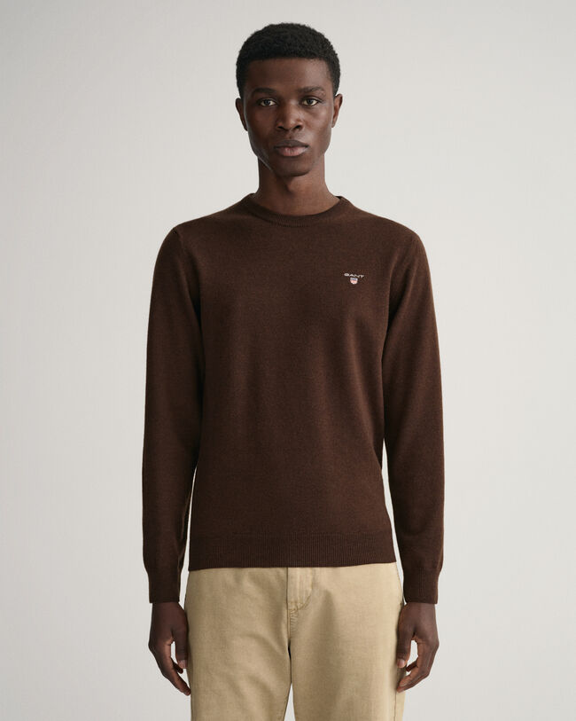 Maglia girocollo in lana d&rsquo;agnello extrafine