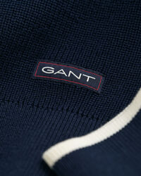 Maglia girocollo in cotone a coste