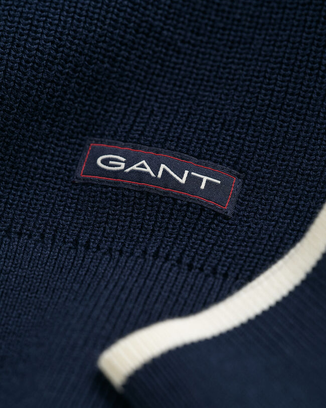 Maglia girocollo in cotone a coste