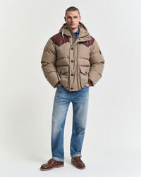 Parka in piumino d'oca in cotone