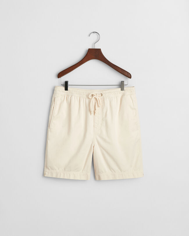 Pantaloncini effetto sbiadito con coulisse regular fit