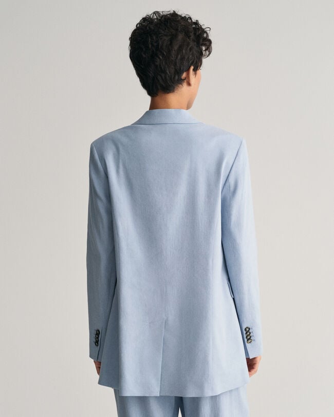 Blazer di lino elasticizzato regular fit