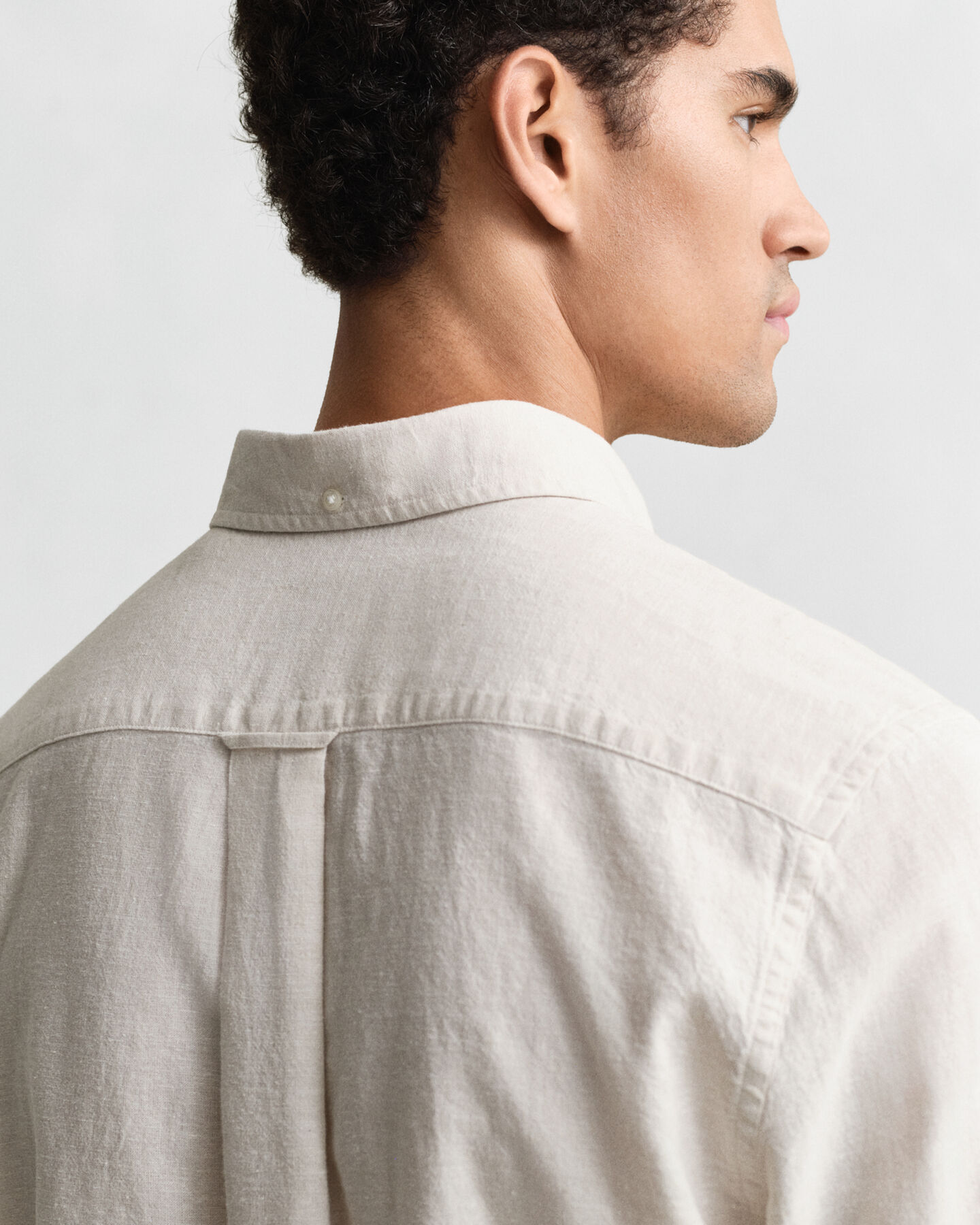 Camicia in lino-cotone regular fit