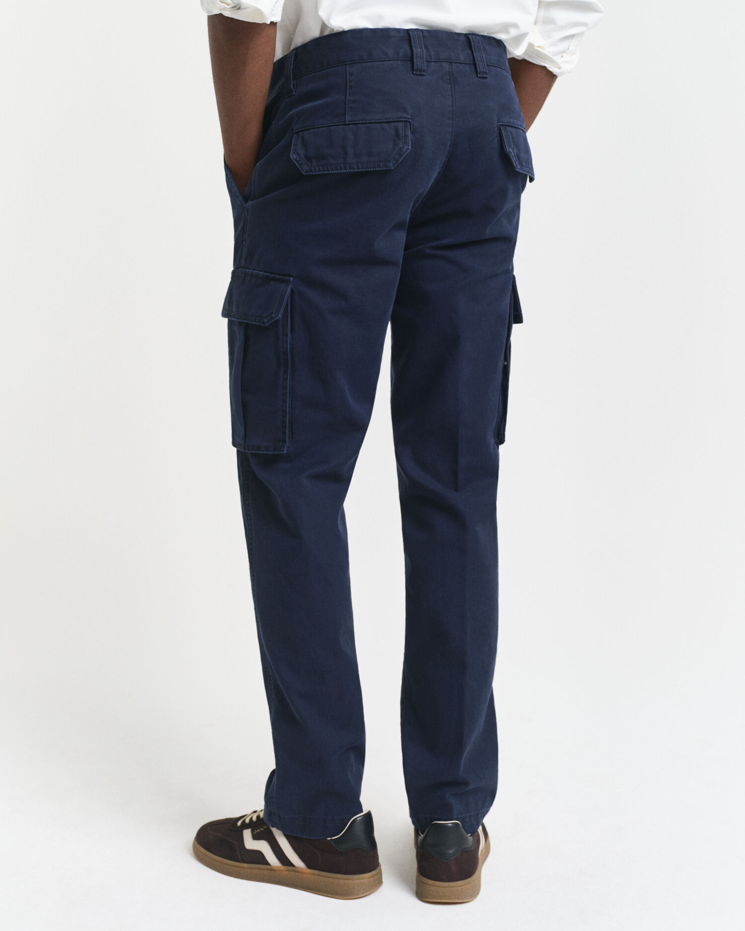 Pantaloni cargo in twill di cotone regular fit