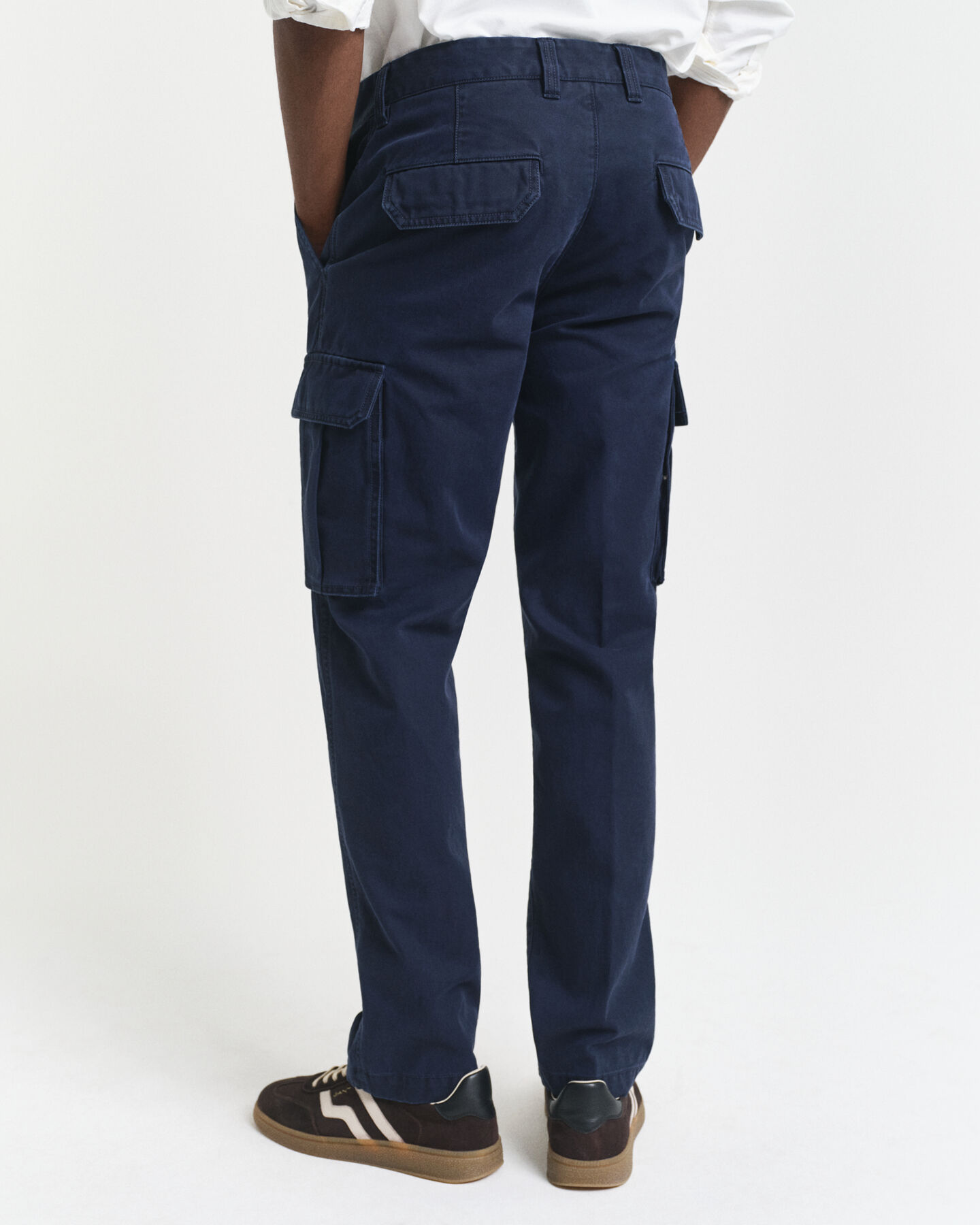 Pantaloni cargo in twill di cotone regular fit