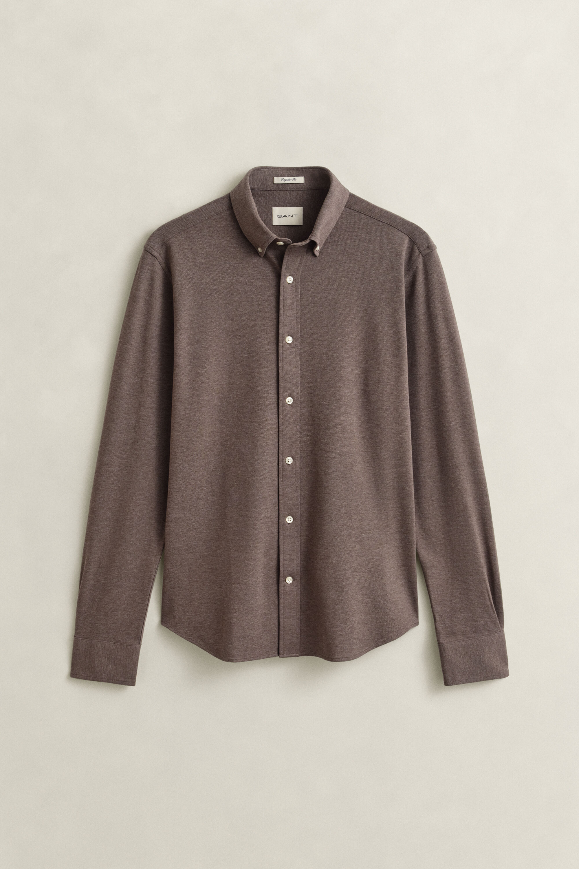 Camicia in jersey di piqué elasticizzato