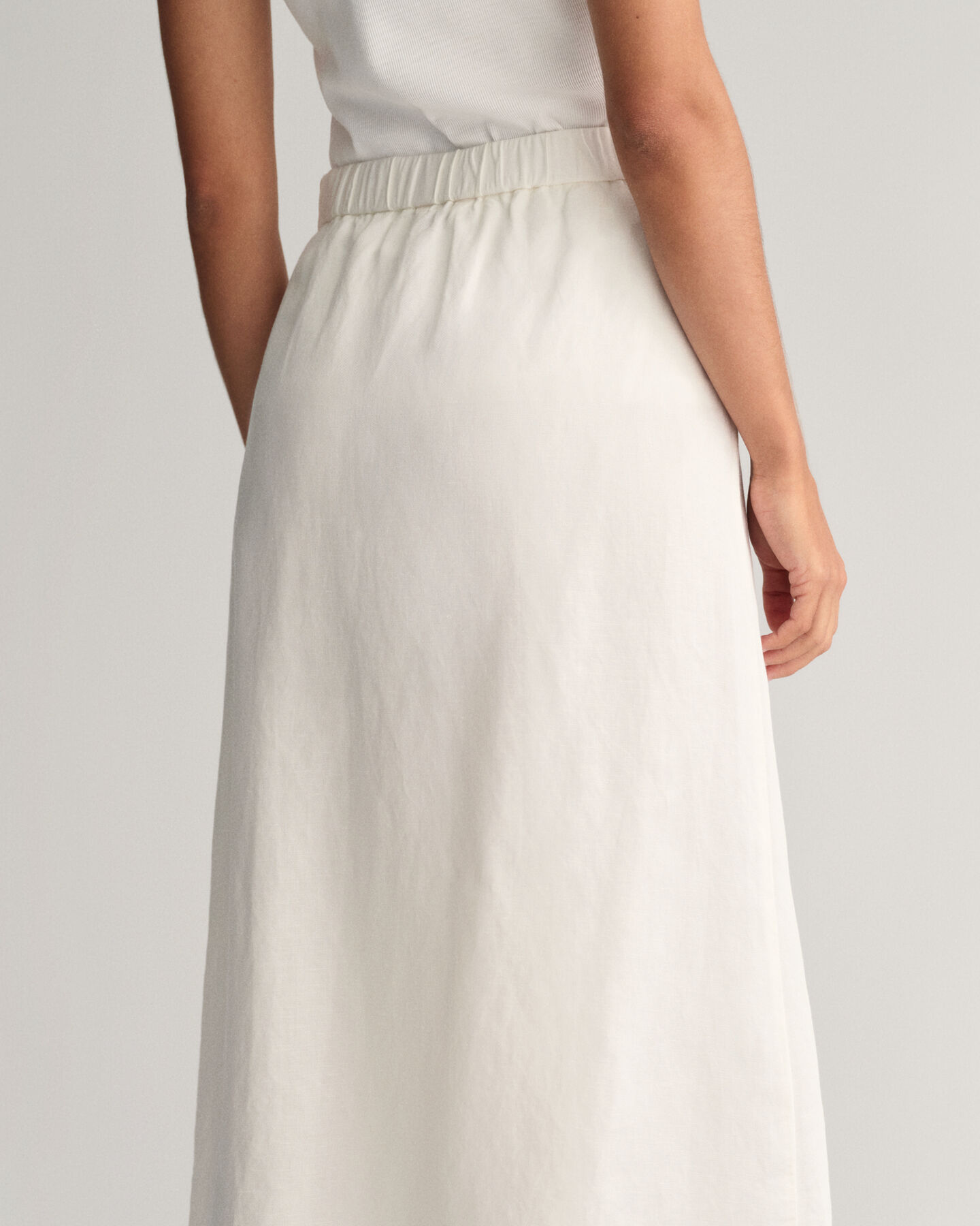 Gonna midi in misto lino