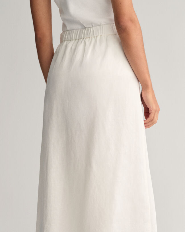 Gonna midi in misto lino