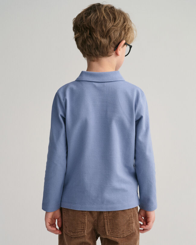 Polo in piqu&eacute; a maniche lunghe Shield Kids