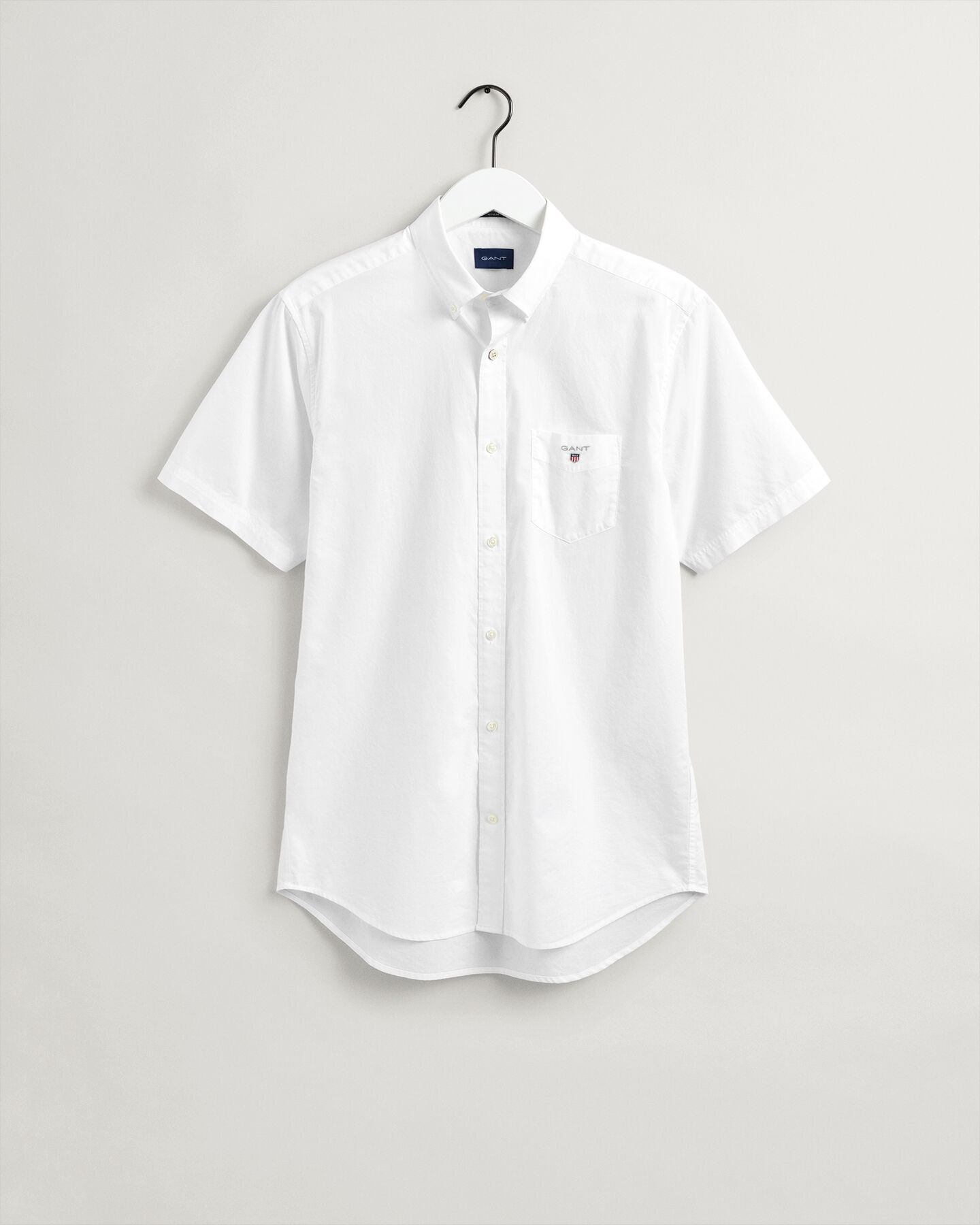 Camicia in broadcloth a maniche corte regular fit